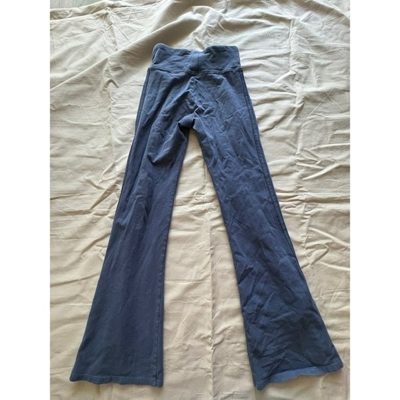 Adidas Originals 3stripes Leggings Girls SzM Blue Running Pants Athletic Stretch - Picture 5 of 13